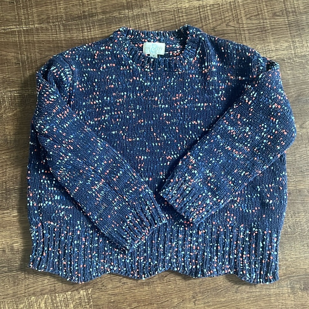 Navy speckled sweater